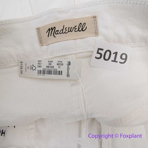 NEW Madewell The‎ Perfect Vintage Wide-Leg Crop Jean Tile White, 31 - Picture 13 of 16